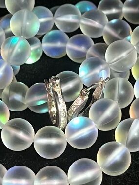 Vintage Silpada Ray of Light Sterling Silver Cubic Zirconia Hoop Earrings